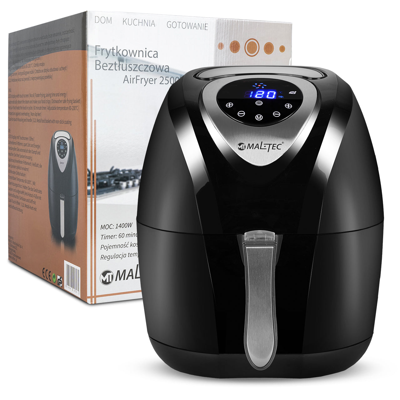 Karšto oro gruzdintuvė 4.3 l MALTEC Ai-fryer 1400 W