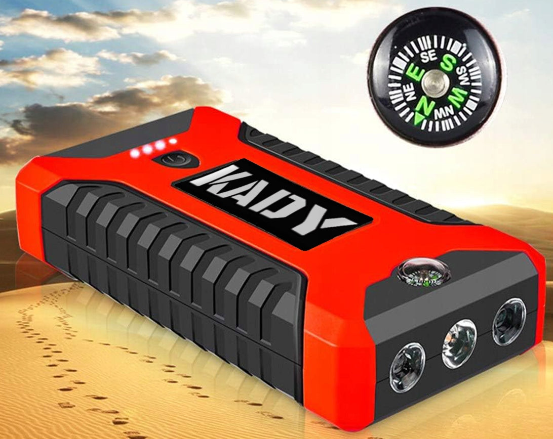 Variklio užvedimo įrenginys su Powerbank ir žibintuvėliu KADY
