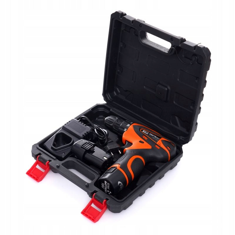 Akumuliatorinis gręžtuvas-suktuvas Kraft&Dele KD3066 – 18V, 1300mAh su lagaminu