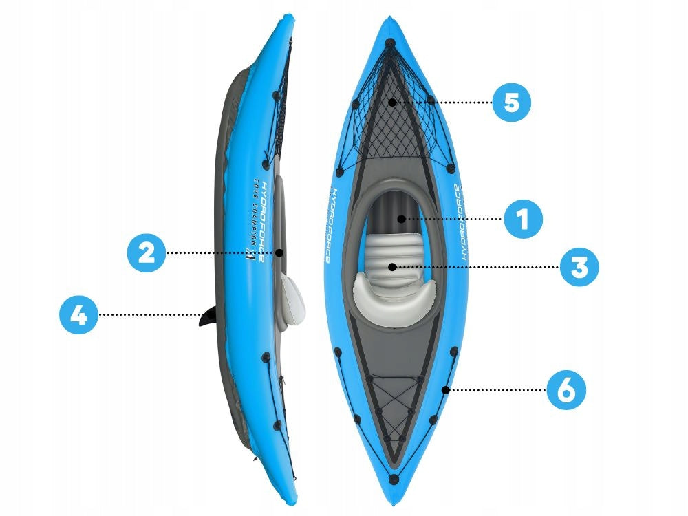 Pripučiama vienvietė baidarė – Bestway Cove Champion X1