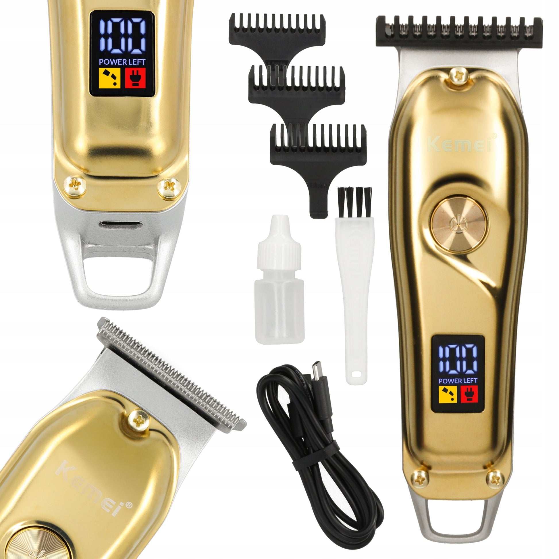 Plaukų ir barzdos kirpimo trimeris Kemei Barber USB KM-427