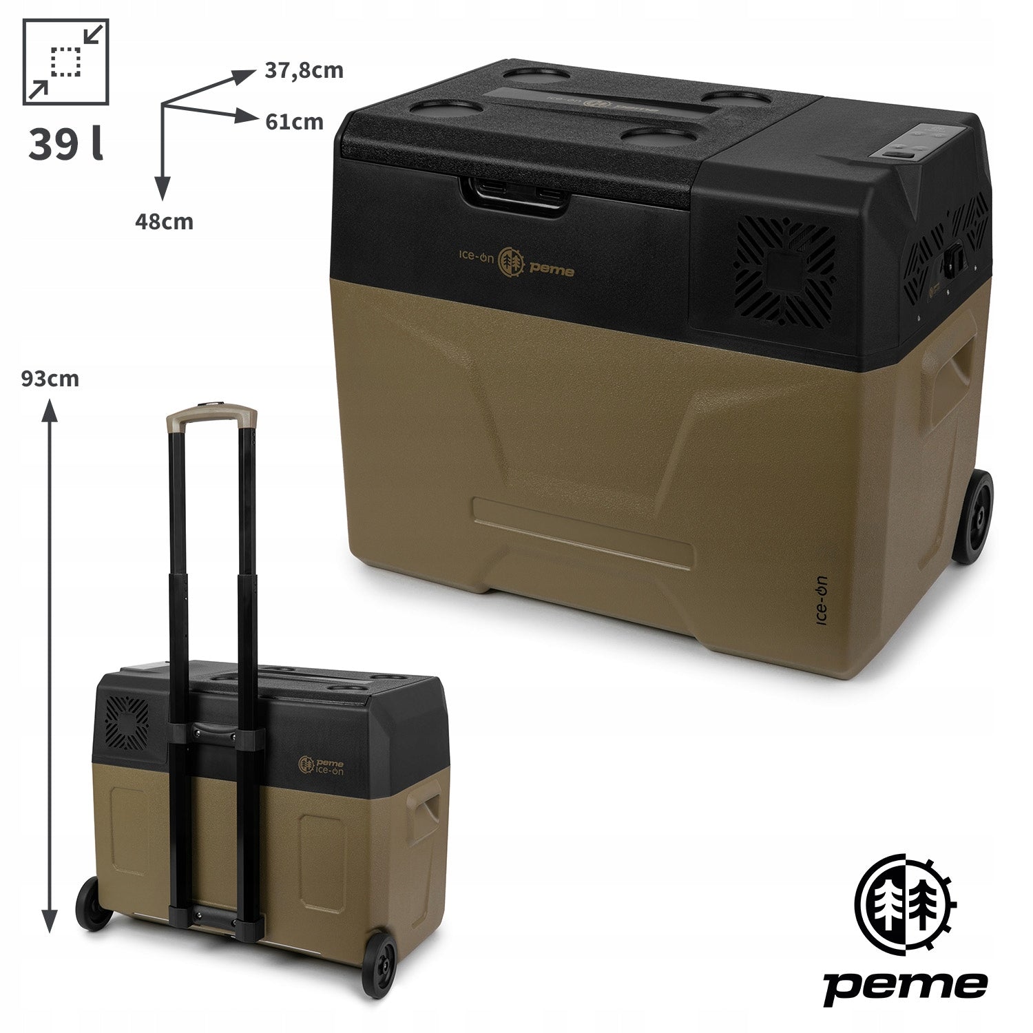 Kompresorinis turistinis šaldytuvas / šaldiklis 12/24/230v 39 l – iki -20°C Peme Expedition