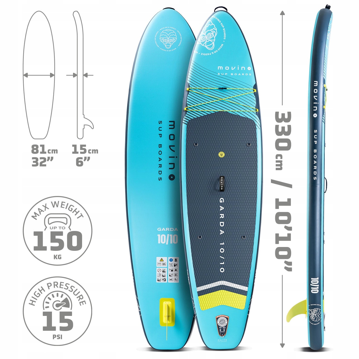 SUP lenta - irklentė Movino GARDA 330cm