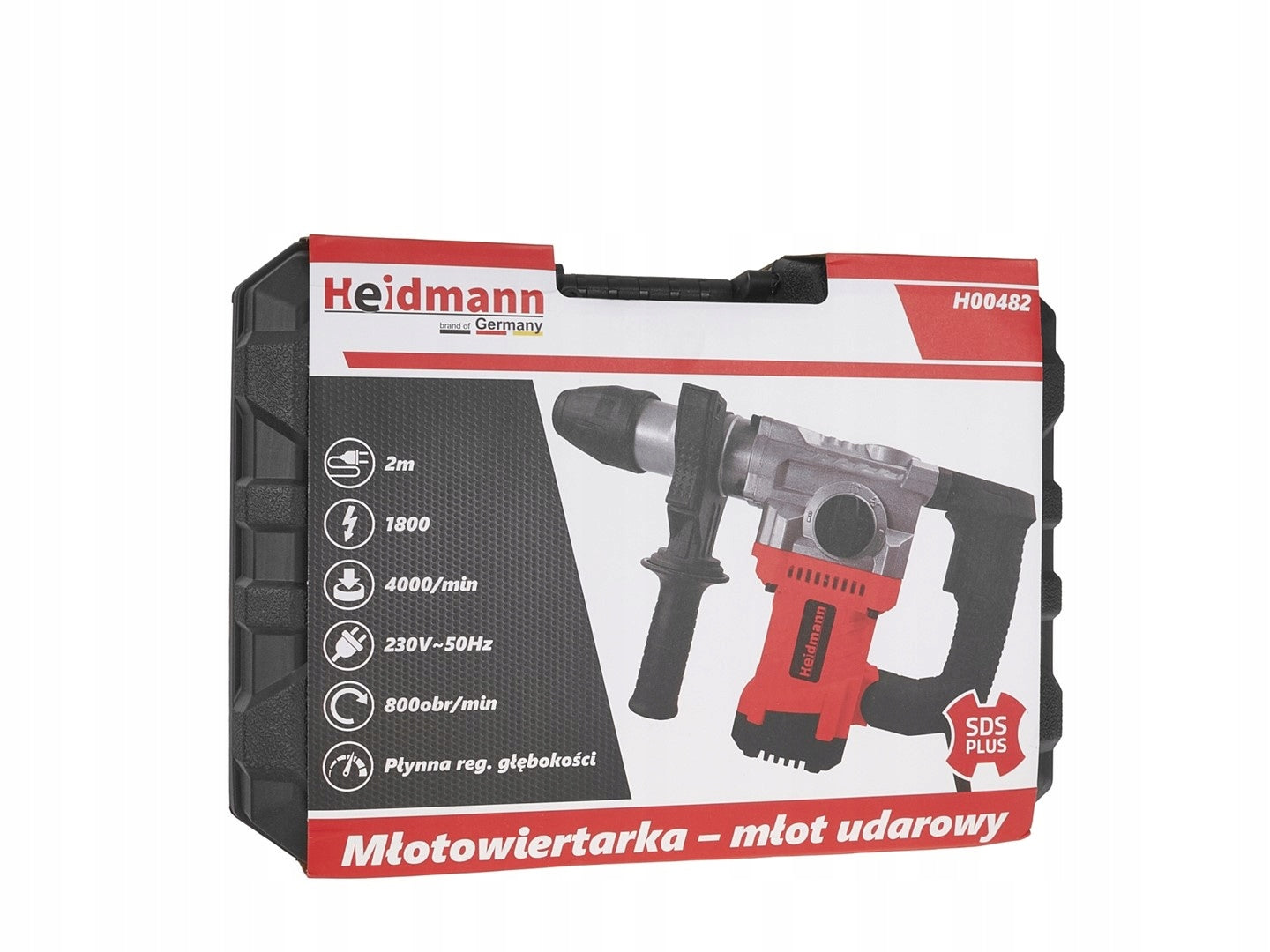 Elektrinis kaltas - parforatorius Heidmann 1800W SDS Plus Hammer Drill