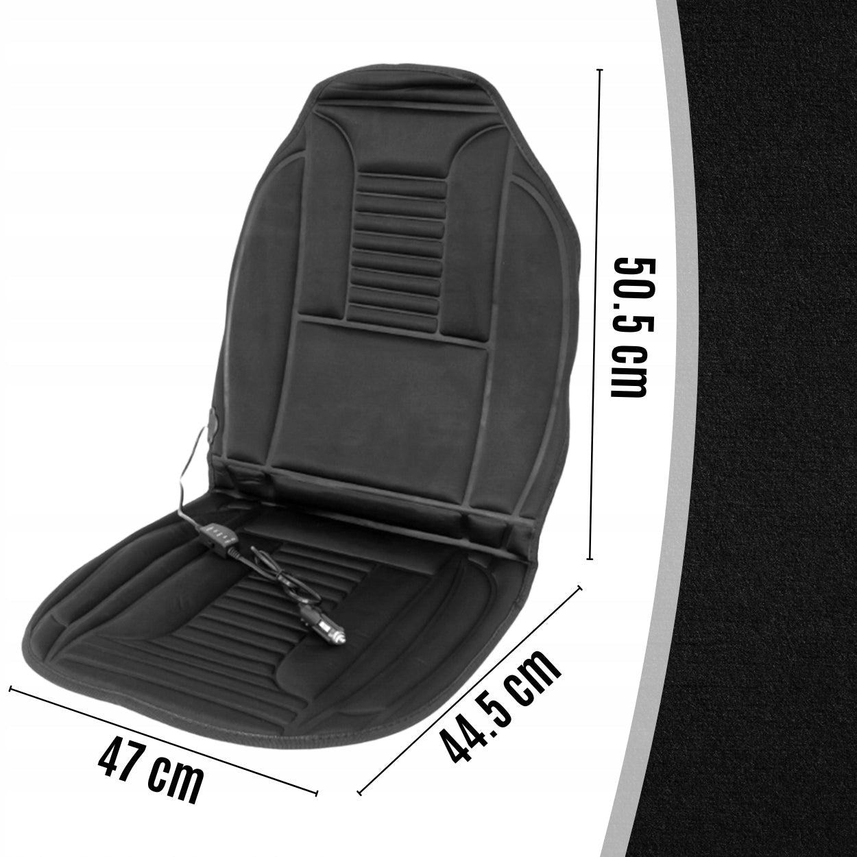 Šildomas automobilio sėdynės kilimėlis su nuotoliniu valdymu – 12V