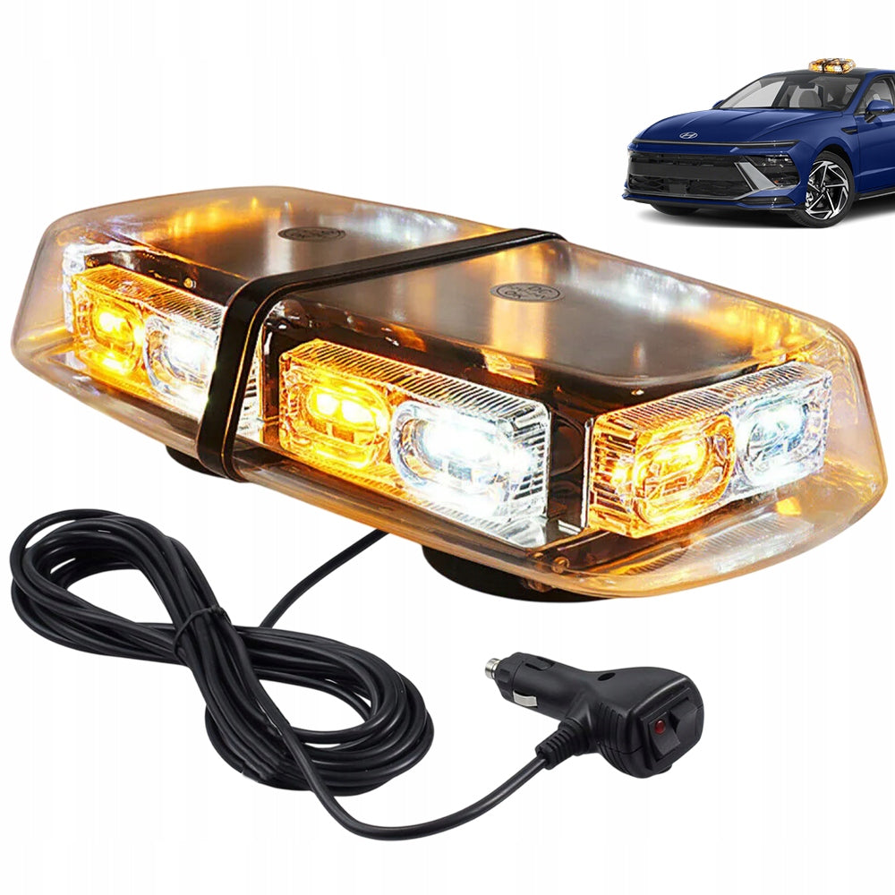 Magnetinis LED įspėjamasis švyturėlis 12V/24V automobiliams ir sunkvežimiams