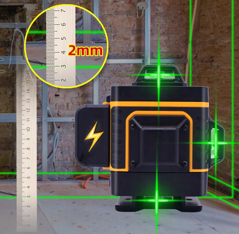 Kryžminis lazerinis nivelyras su trikoju ir LCD ekranu Xtech