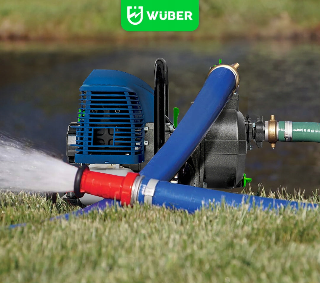 WUBER 1" Benzininis Motosiurblys – 5.2 AG, 18 000 l/h, su priedais ir alyva