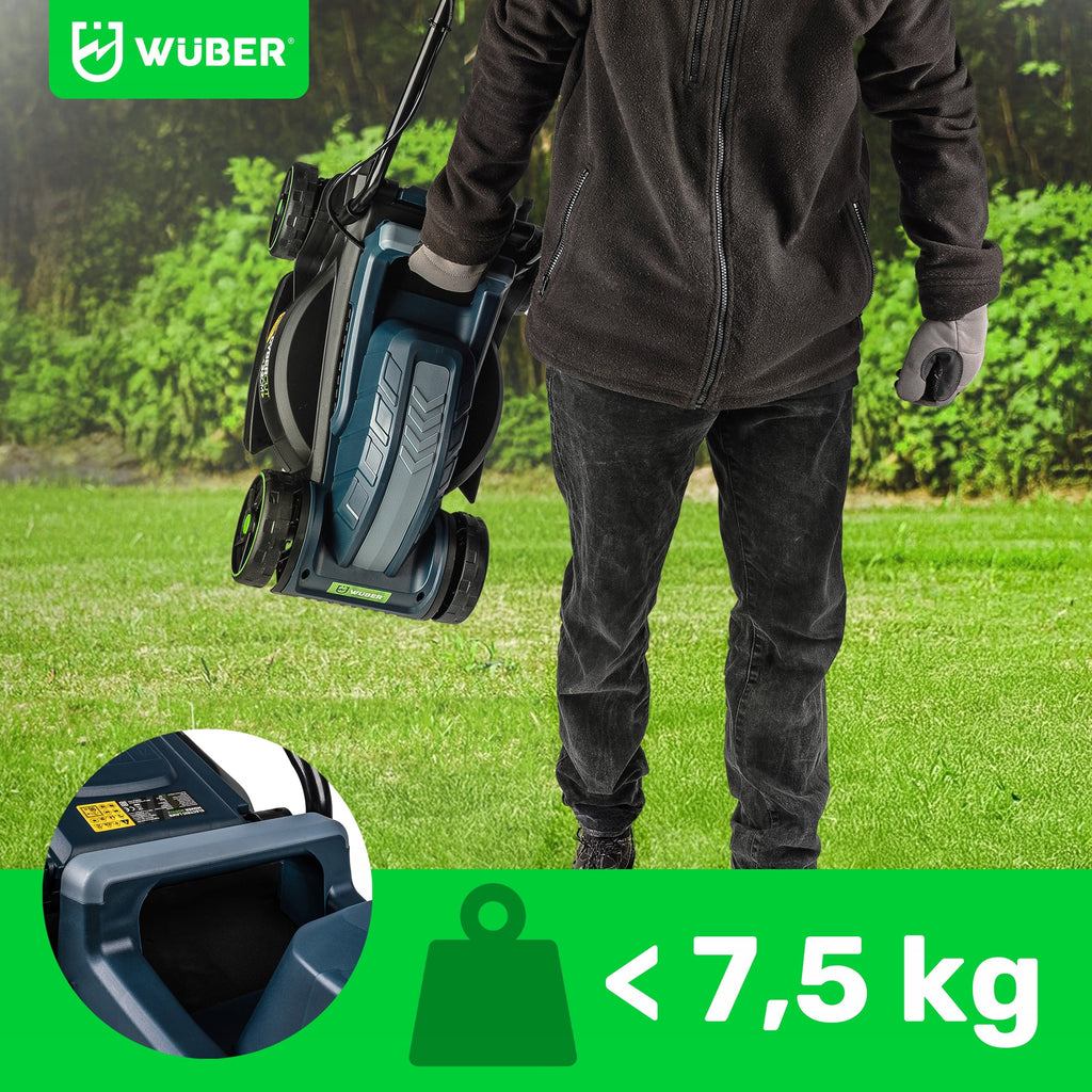 Elektrinė vejapjovė WUBER 1200W – galinga, lengva ir manevringa