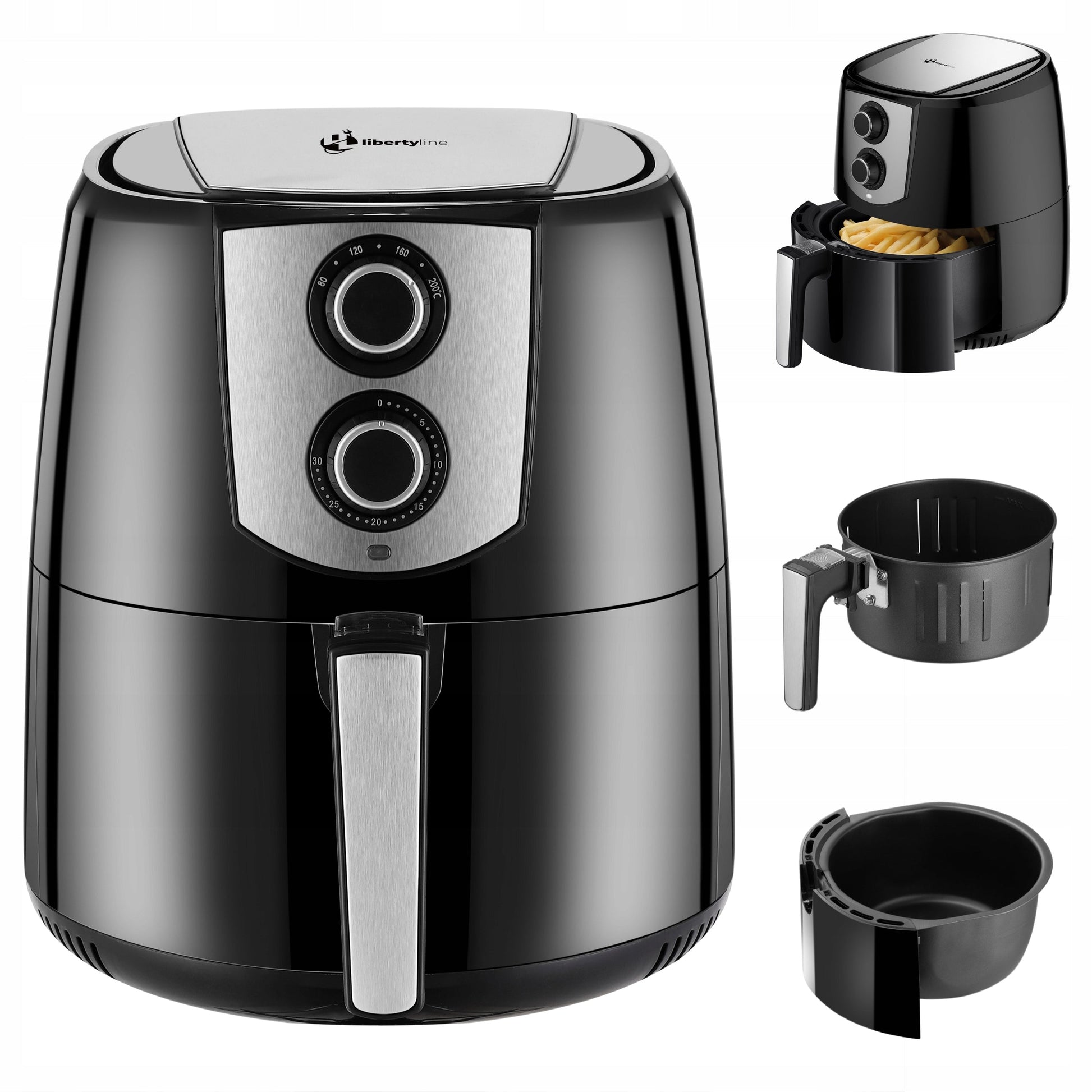 Karšto oro gruzdintuvė Fat-Free Air Fryer Libertyline 3.5L 1400W