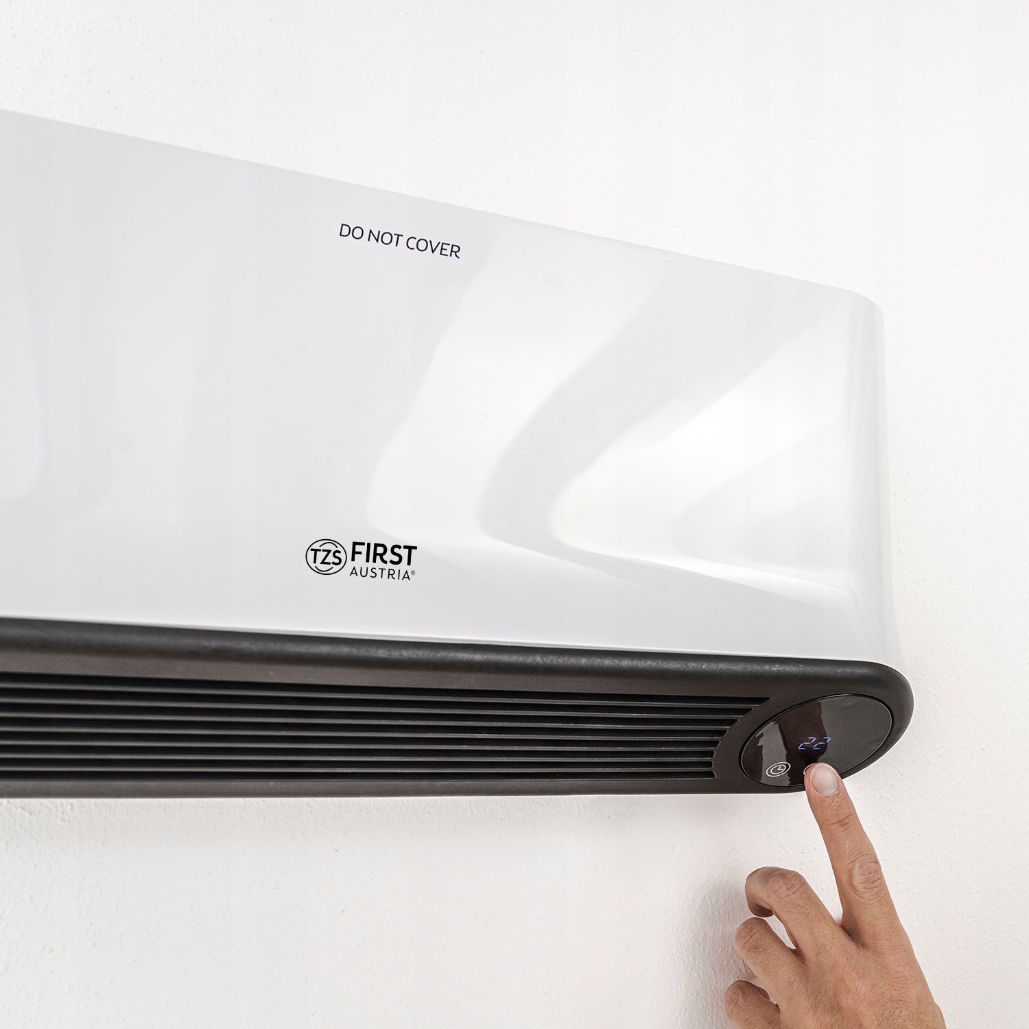 Elektrinė keraminė oro užuolaida - šildytuvas 2000W su laikmačiu ir pulteliu – FIRST AUSTRIA