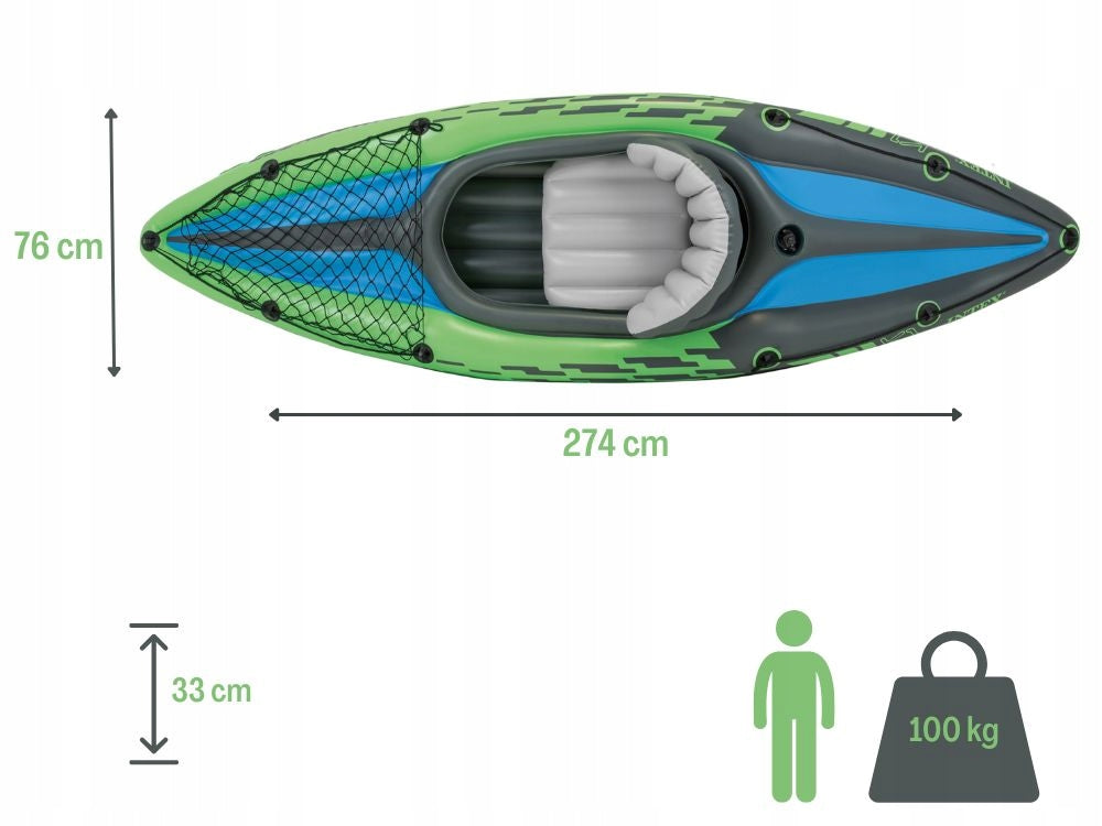 Pripučiama vienvietė baidarė – Intex Challenger K1