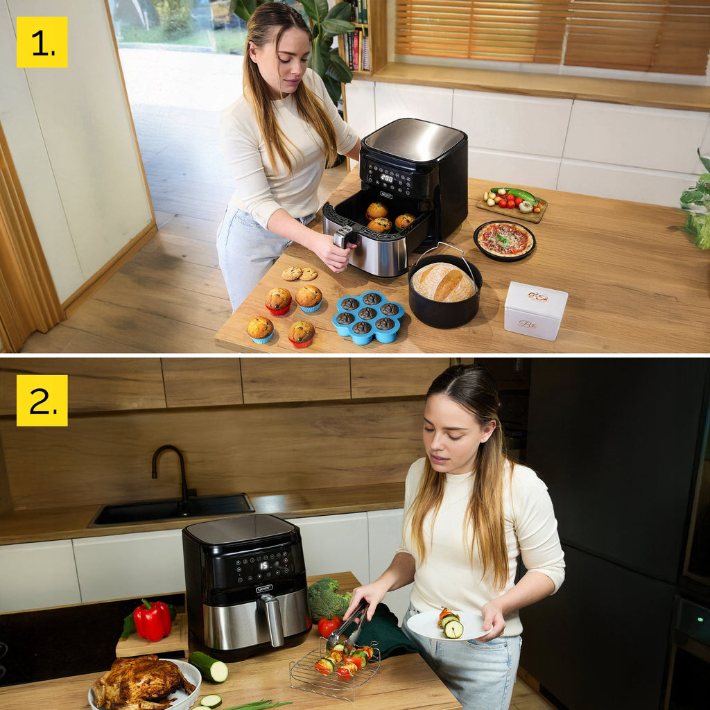 Karšto oro gruzdintuvė 4in1 Air Fryer Yoer + WiFi 6L 1700W