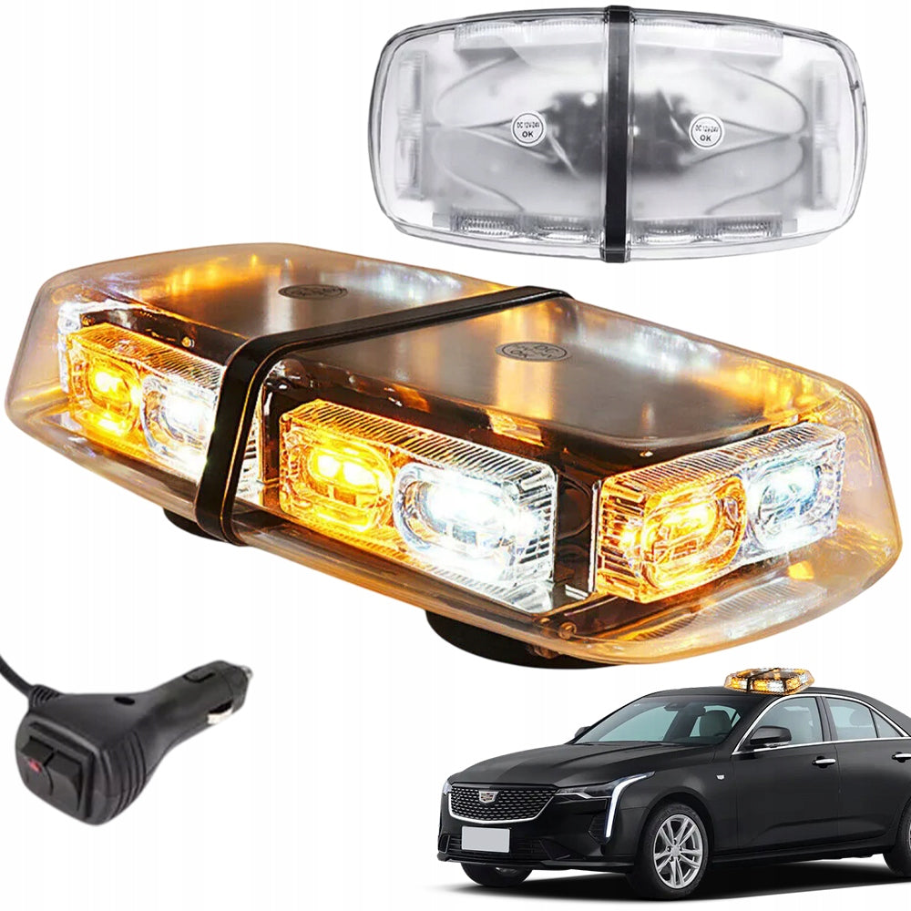Magnetinis LED įspėjamasis švyturėlis 12V/24V automobiliams ir sunkvežimiams