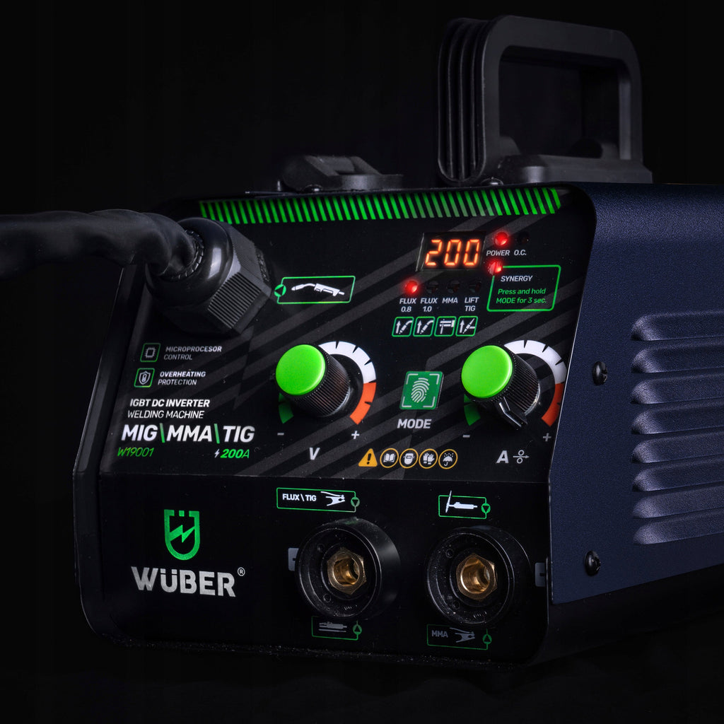 Wuber MIG FLUX / MMA / TIG Inverterinis Suvirinimo Aparatas – 200A