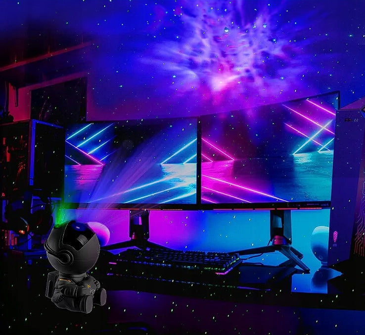 Astronautų žvaigždžių projektorius – naktinė šviesa vaikams