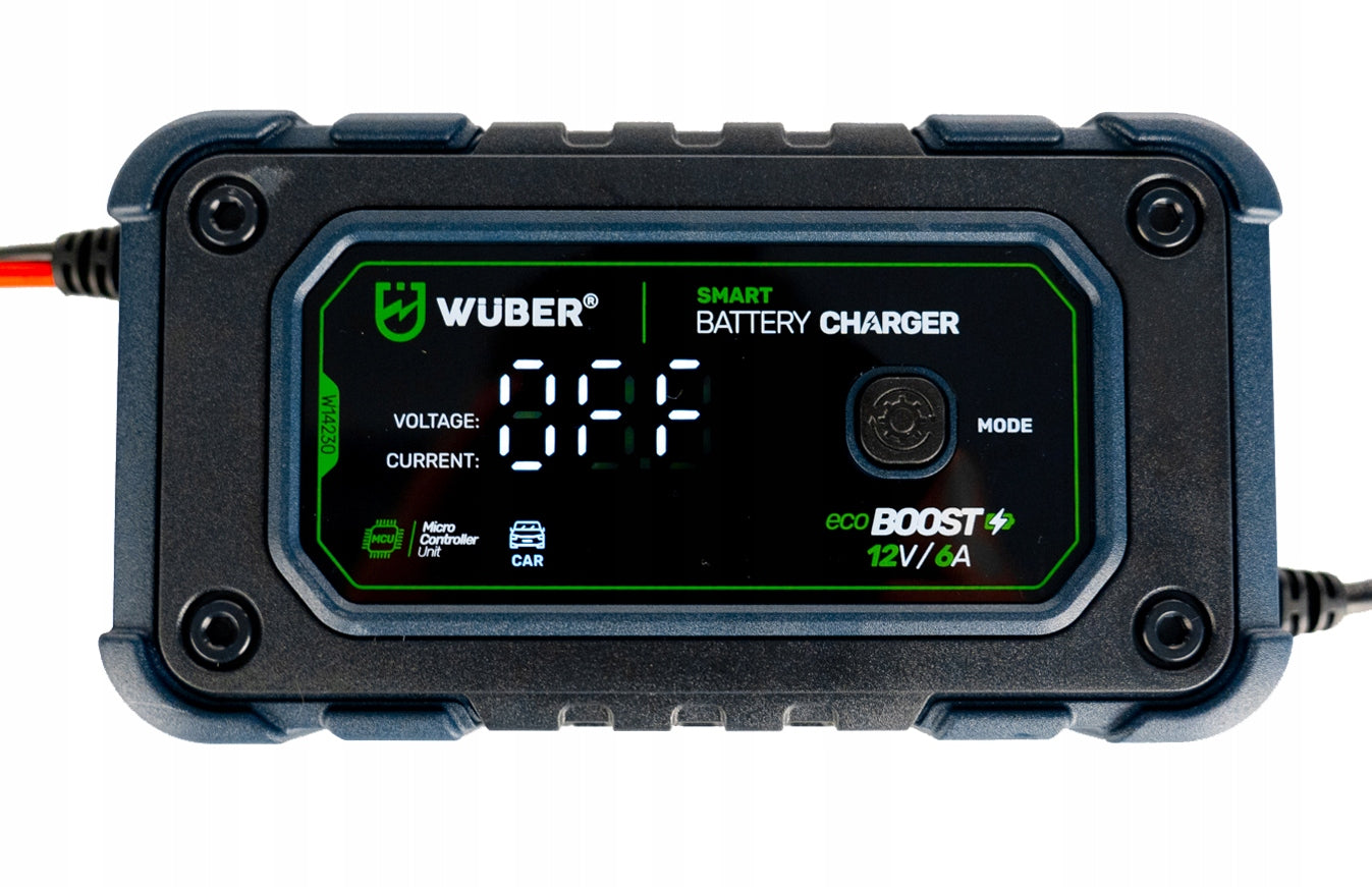 Mikroprocesorinis akumuliatoriaus įkroviklis su LCD WUBER 12V/6A