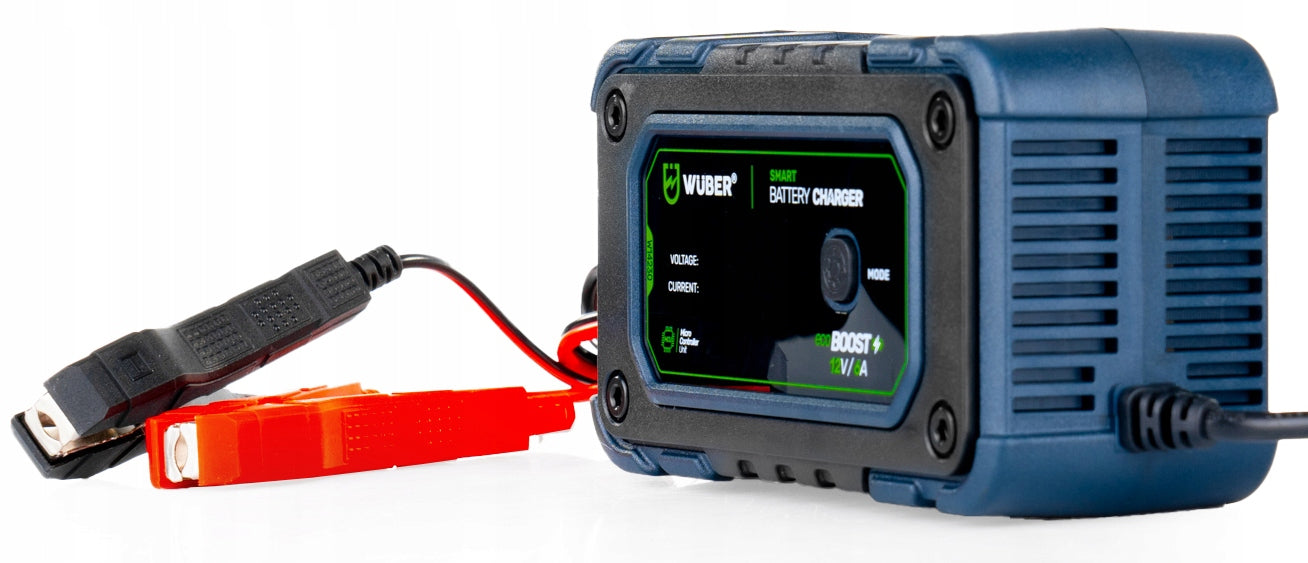 Mikroprocesorinis akumuliatoriaus įkroviklis su LCD WUBER 12V/6A