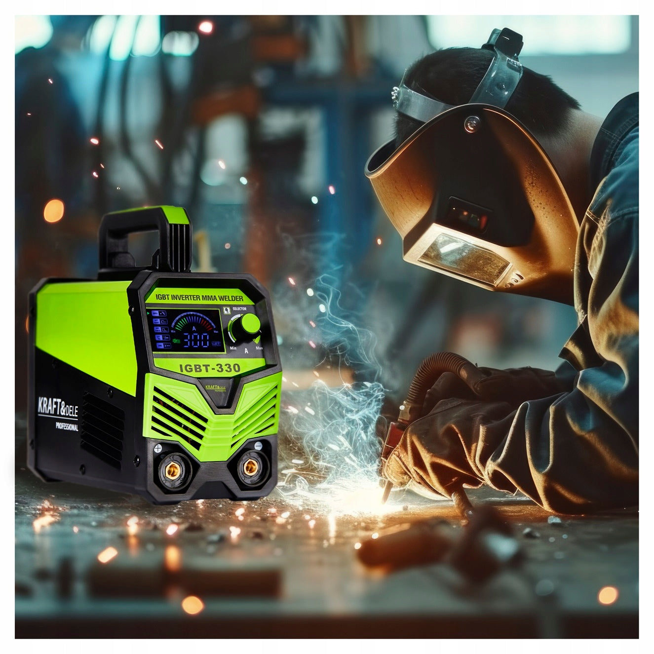 MMA IGBT LIFT TIG LCD 4in1 20-330A Kraft&Dele Inverterinis suvirinimo aparatas