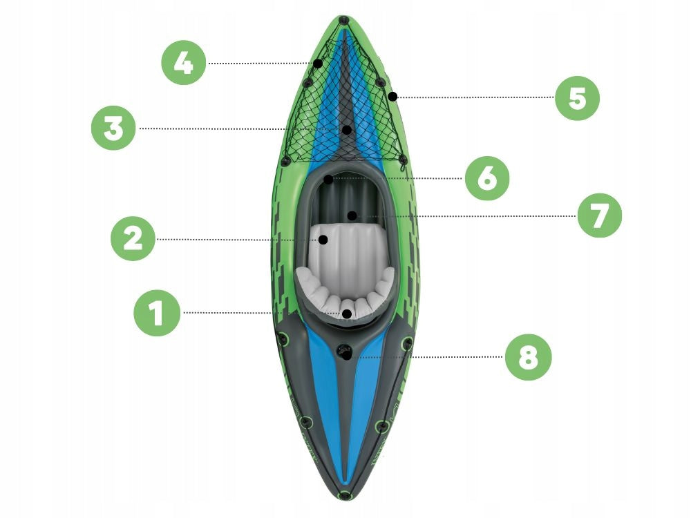 Pripučiama vienvietė baidarė – Intex Challenger K1