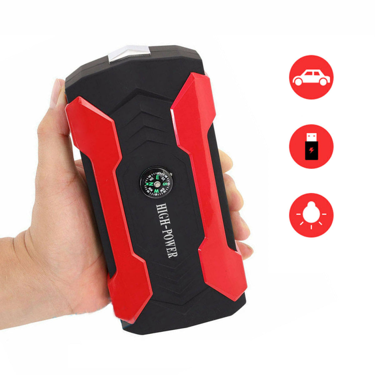 Automobilio starteris – galingas Jump Starter su Powerbank, žibintuvėliu Bedee J12