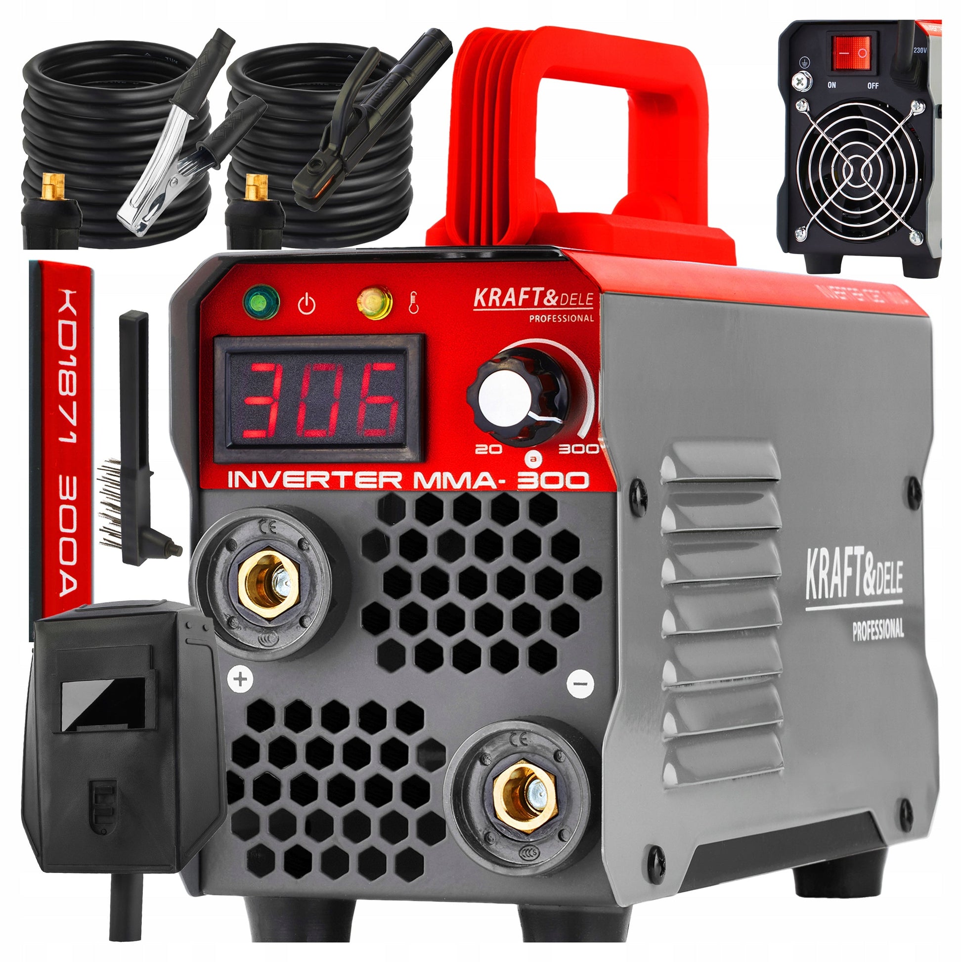 Inverterinis suvirinimo aparatas Kraft&Dele 20-300 A 230 3.7 kVA MMA