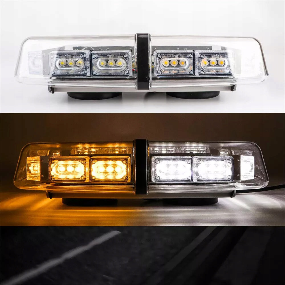 Magnetinis LED įspėjamasis švyturėlis 12V/24V automobiliams ir sunkvežimiams