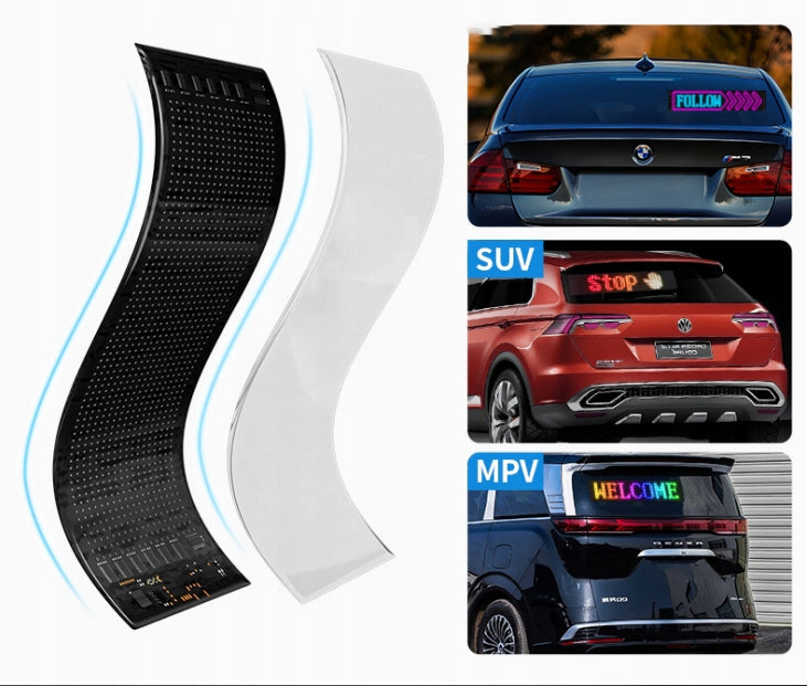 Lanksti LED juosta „Devil Eyes“ su programuojamu ekranu ir „Bluetooth“ valdymu sunkvežimiams