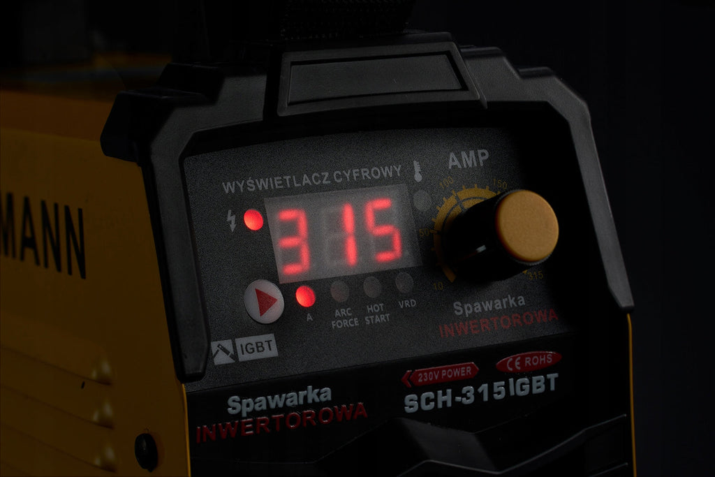 Inverterinis suvirinimo aparatas 315A LCD MMA TIG + kampiniai laikikliai, kaukė, kabeliai