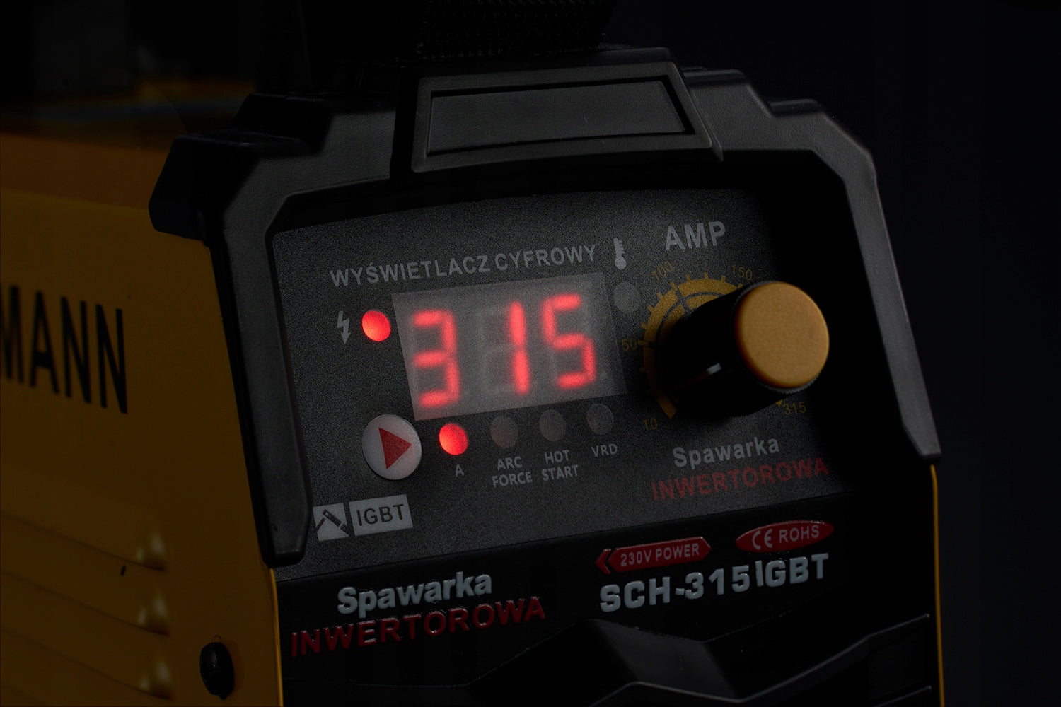 Inverterinis suvirinimo aparatas 315A LCD MMA TIG + kampiniai laikikliai, kaukė, kabeliai