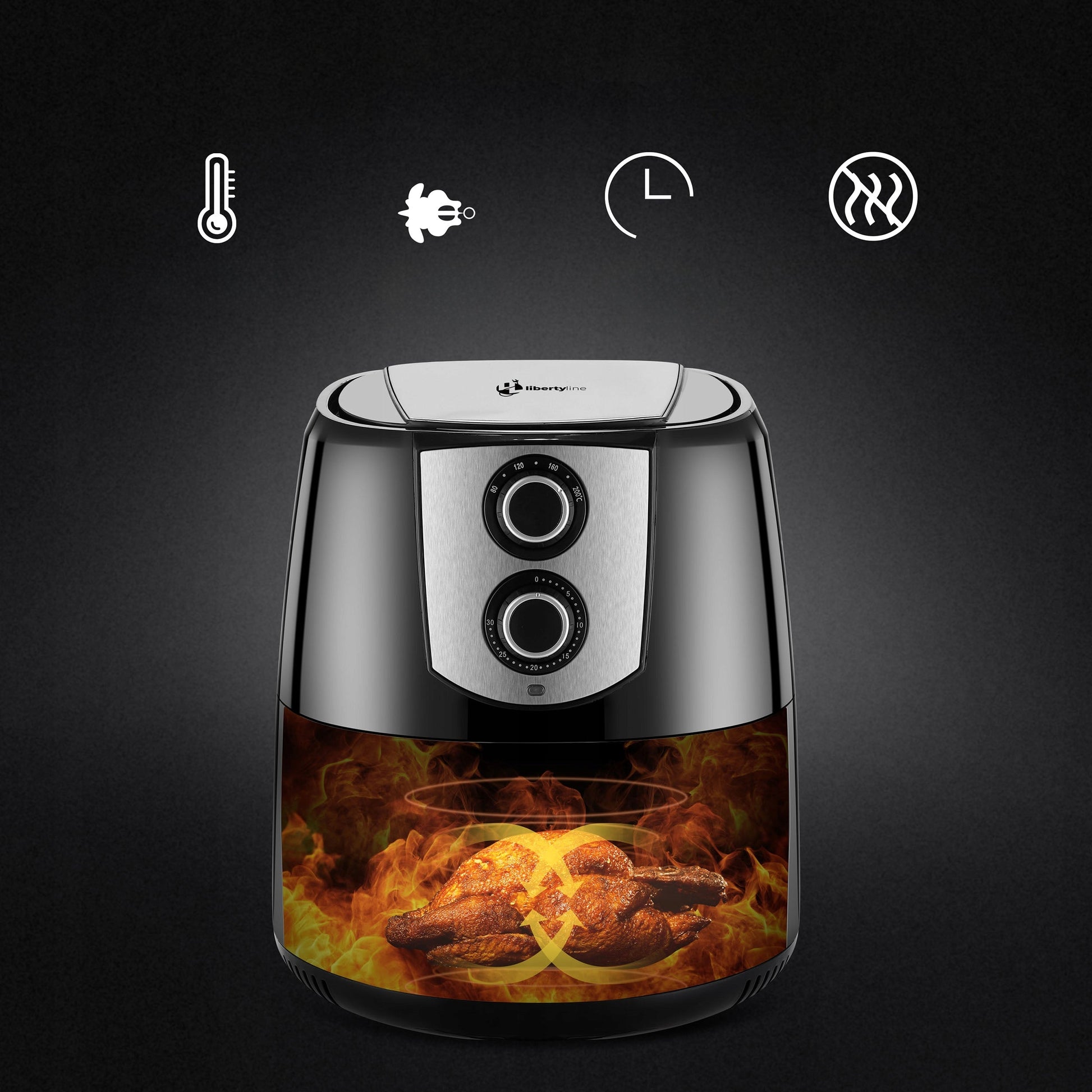 Karšto oro gruzdintuvė Fat-Free Air Fryer Libertyline 3.5L 1400W