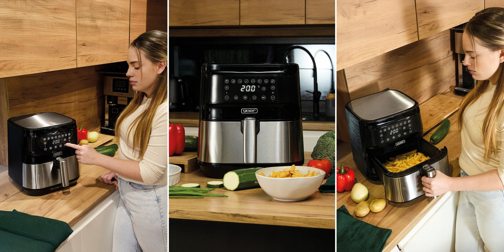 Karšto oro gruzdintuvė 4in1 Air Fryer Yoer + WiFi 6L 1700W