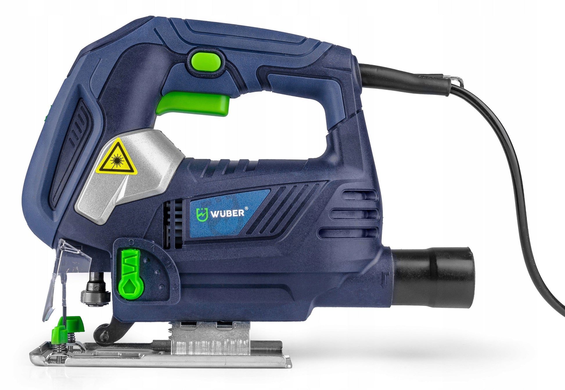 Elektrinis siaurapjūklis WUBER 1200W su lazeriu ir 10 pjovimo peiliukų rinkiniu