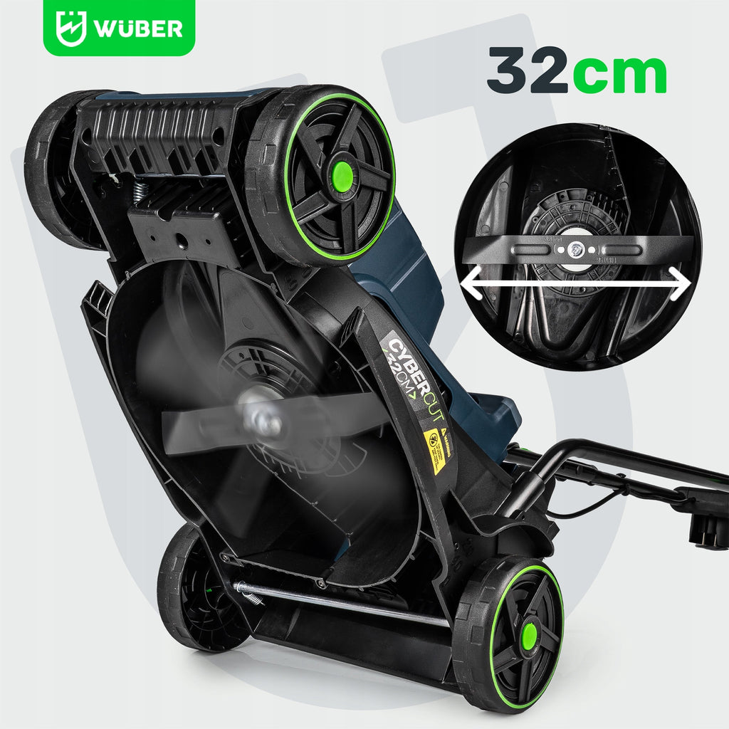 Elektrinė vejapjovė WUBER 1200W – galinga, lengva ir manevringa