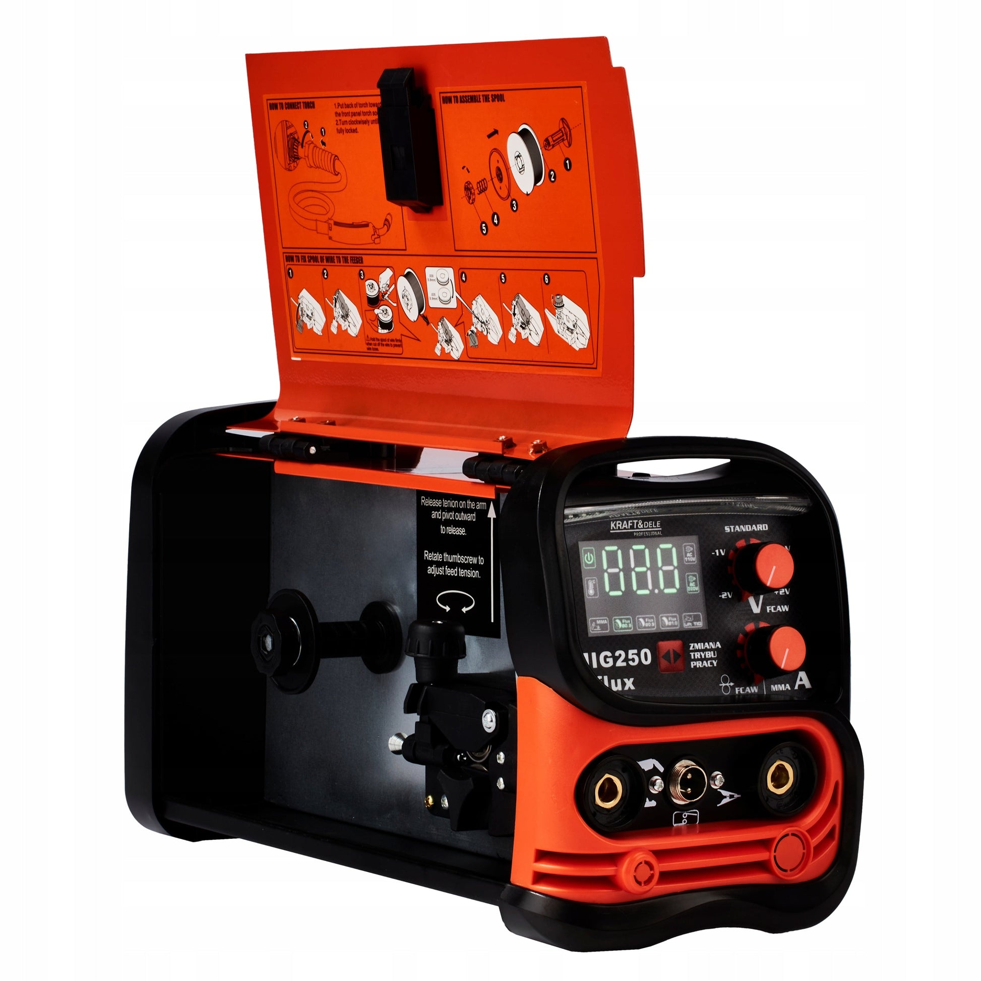 INVERTERINIS SUVIRINIMO APARATAS FLUX MIG MMA LIFT TIG 250A PUSAUTOMATINIS 4IN1