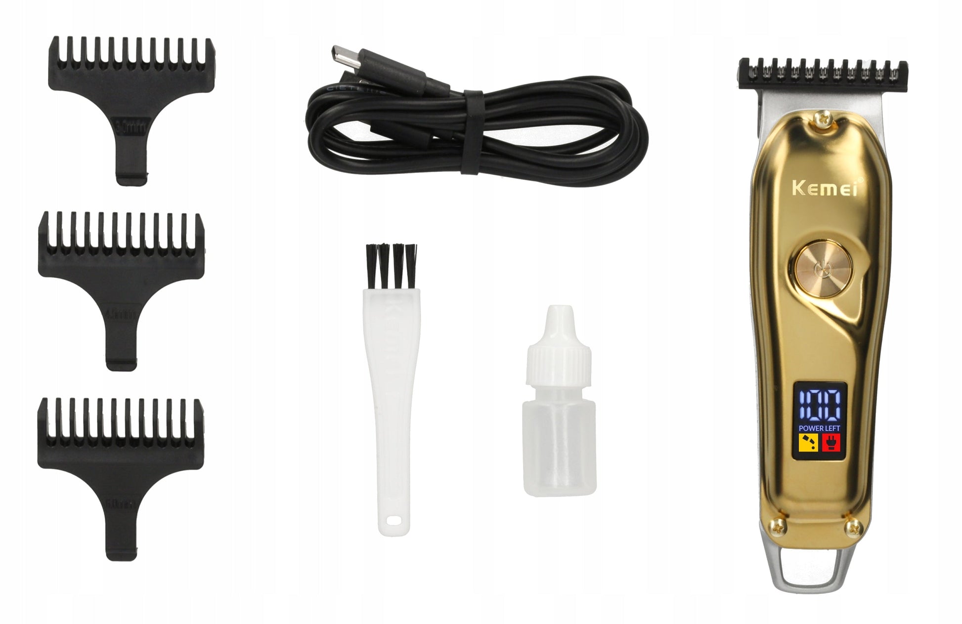 Plaukų ir barzdos kirpimo trimeris Kemei Barber USB KM-427