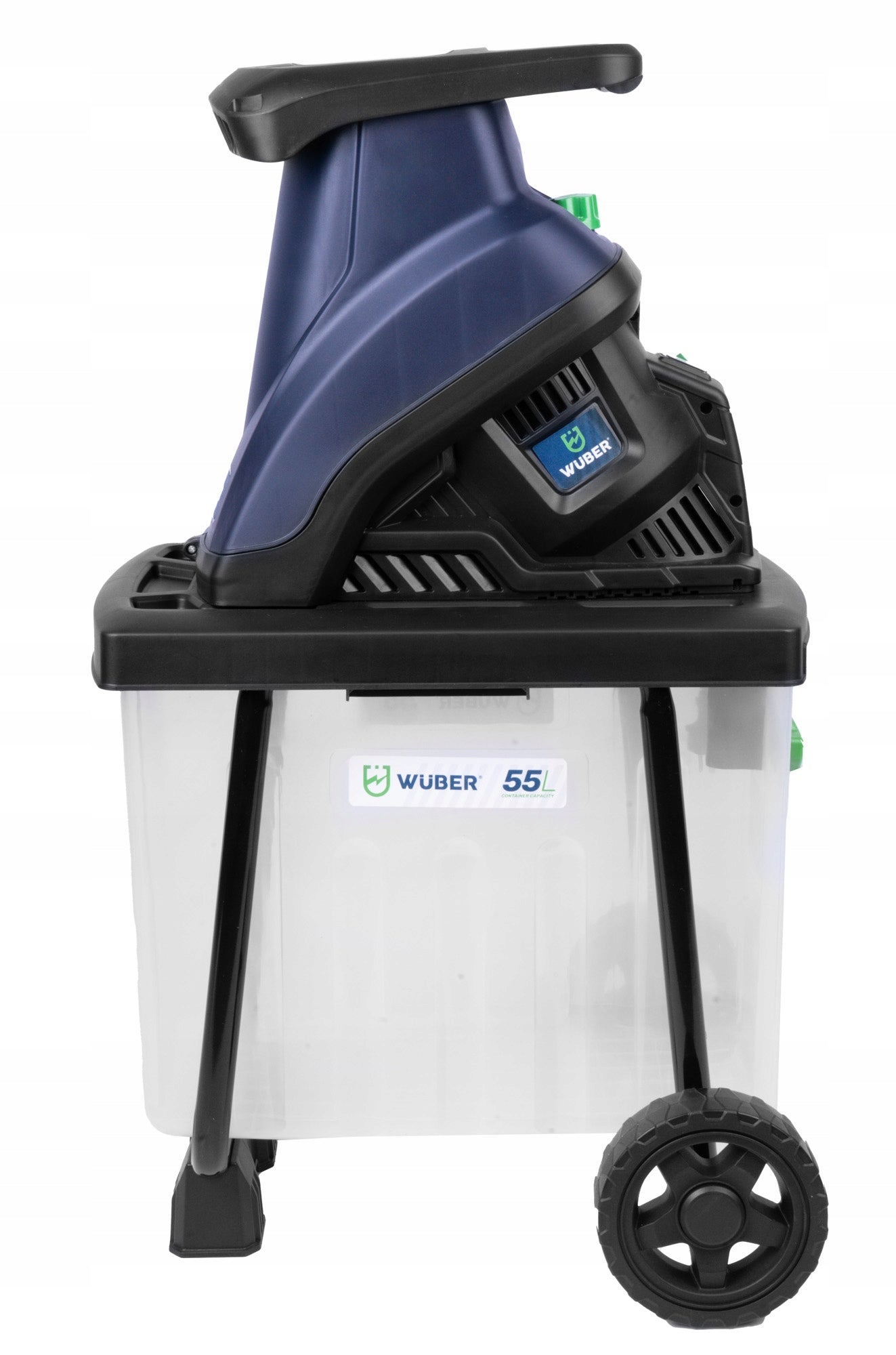 Elektrinis sodo šakų smulkintuvas Wuber 3000w su 55l talpa