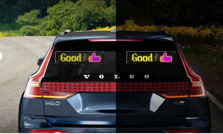 Lanksti LED juosta „Devil Eyes“ su programuojamu ekranu ir „Bluetooth“ valdymu sunkvežimiams