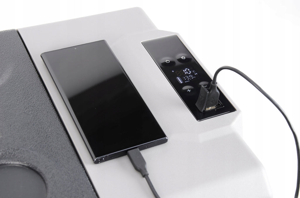 Kompresorinis šaldytuvas VIGO COOL 30L 12/24/230V su „Bluetooth“ ir USB