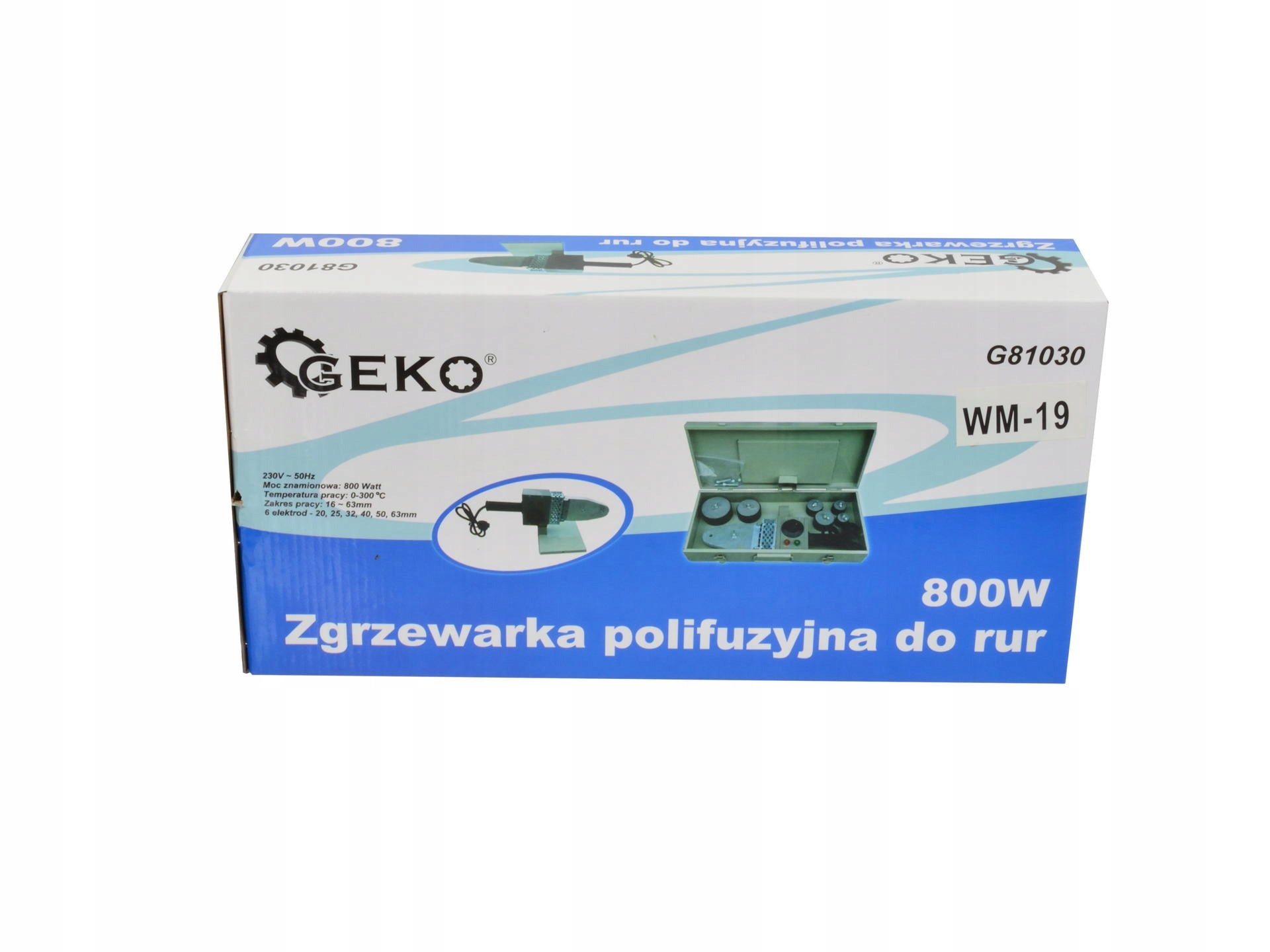 Plastikinių vamzdžių suvirinimo aparatas PP, PVC Vamzdžiams + 6 antgaliai GEKO G81030