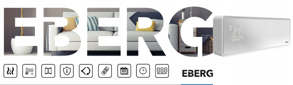 Elektrinė oro užuolaida + šildymas su WiFi ir pulteliu EBERG® Q4 2000W