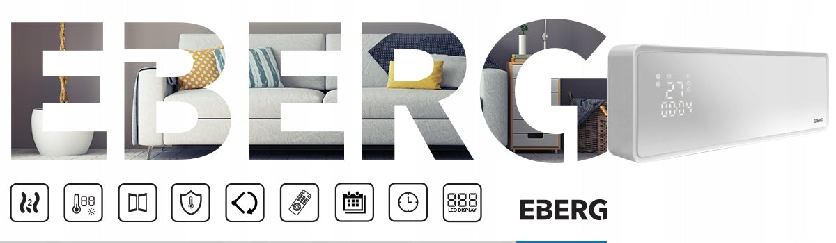 Elektrinė oro užuolaida + šildymas su WiFi ir pulteliu EBERG® Q4 2000W