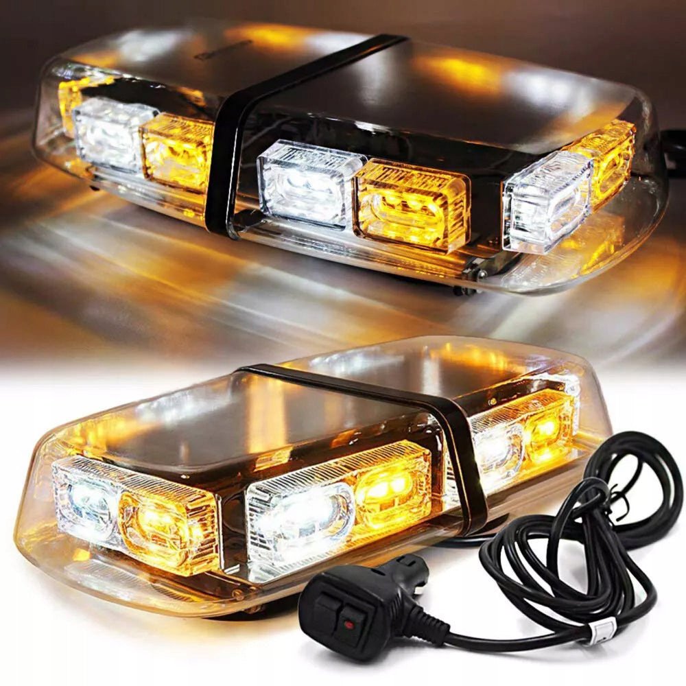 Magnetinis LED įspėjamasis švyturėlis 12V/24V automobiliams ir sunkvežimiams