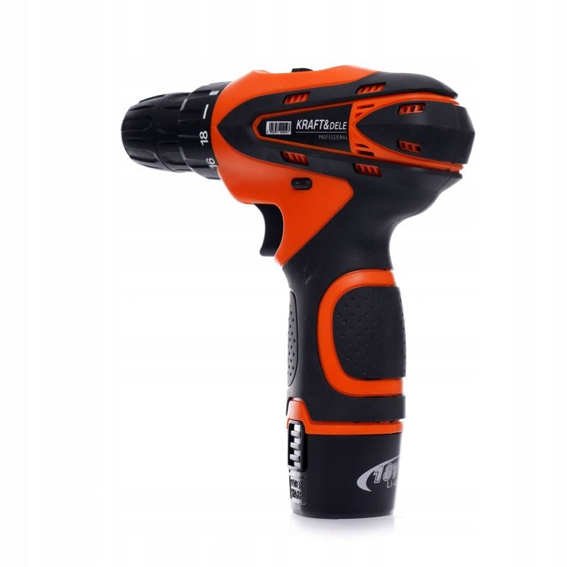 Akumuliatorinis gręžtuvas-suktuvas Kraft&Dele KD3066 – 18V, 1300mAh su lagaminu