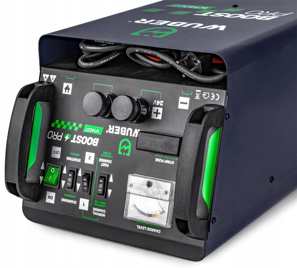 Universalus 12v/24v akumuliatoriaus įkroviklis su starteriu (400a) Wuber 42a