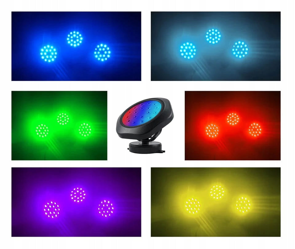Saulės LED sodo šviestuvas S5403 RGB (5 x 1W) IP68
