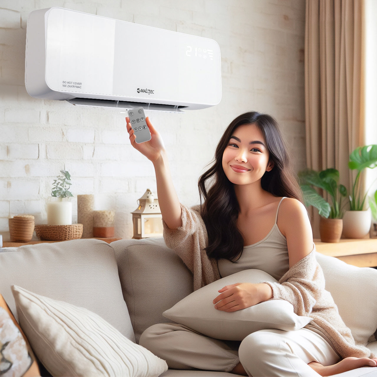Elektrinė oro užuolaida - šildytuvas Maltec PT4200Wt 2000W su WiFi ir pulteliu