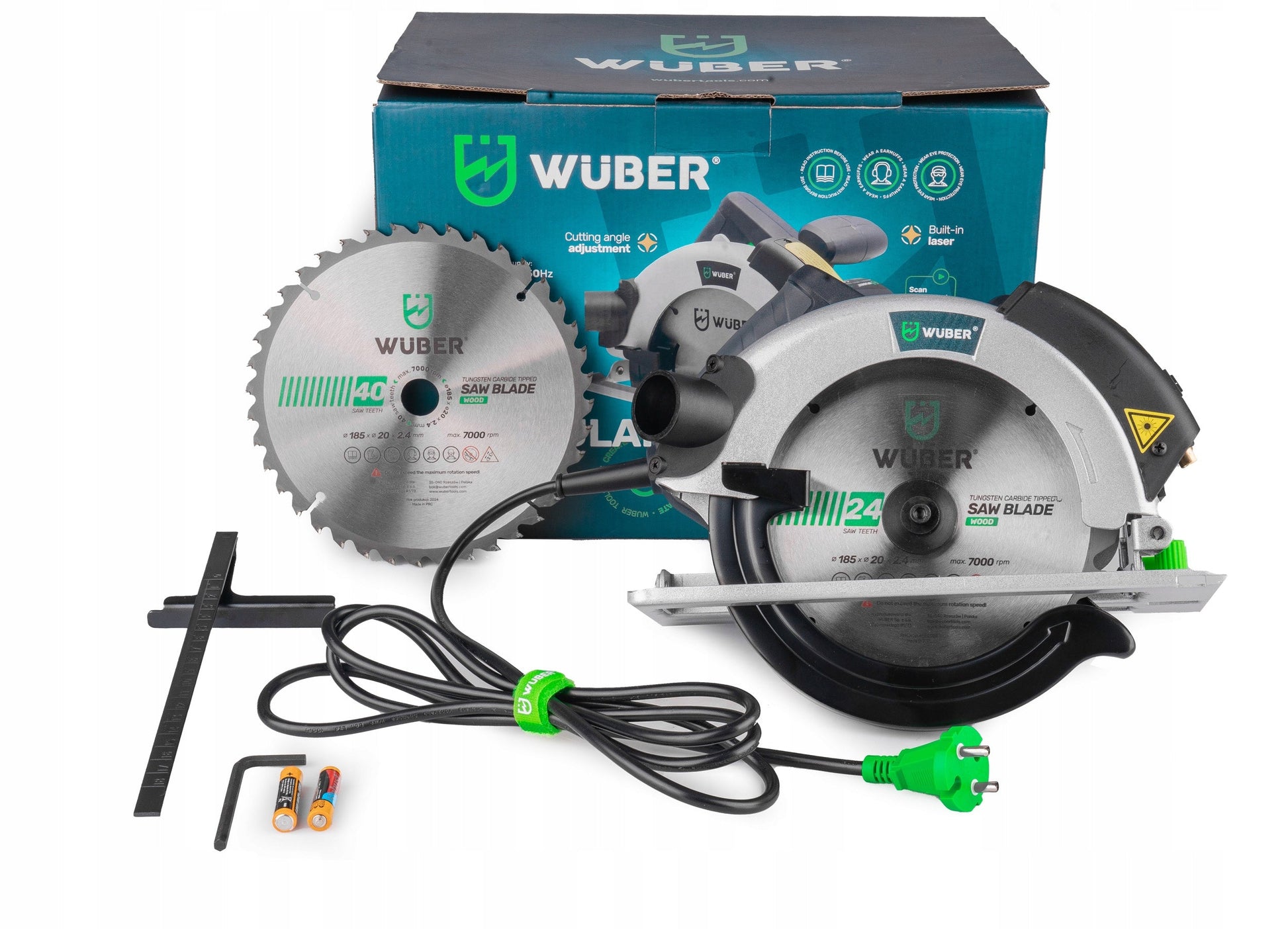 Diskinis pjūklas su lazeriu WUBER 2400W