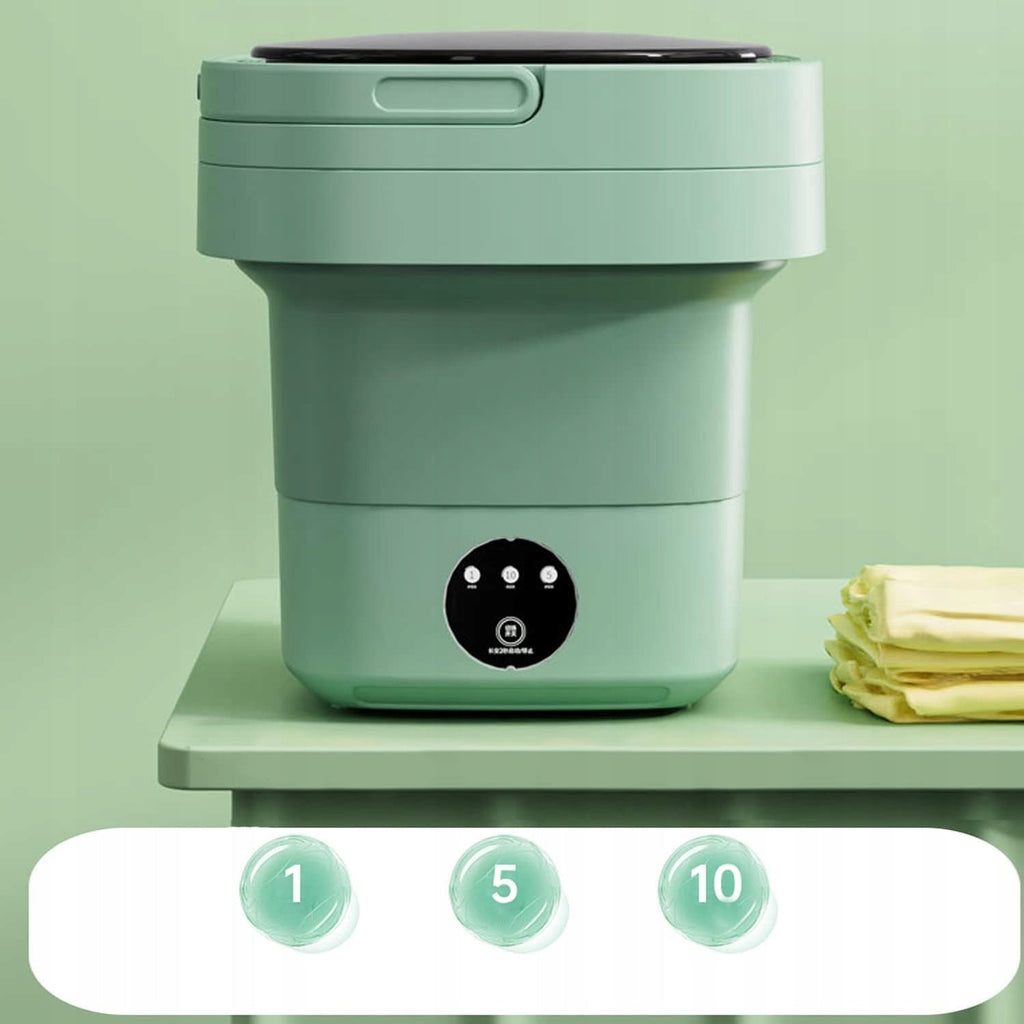 Sulankstoma mini skalbyklė 6,5L – nešiojama, automatinė, puikiai tinka kelionėms