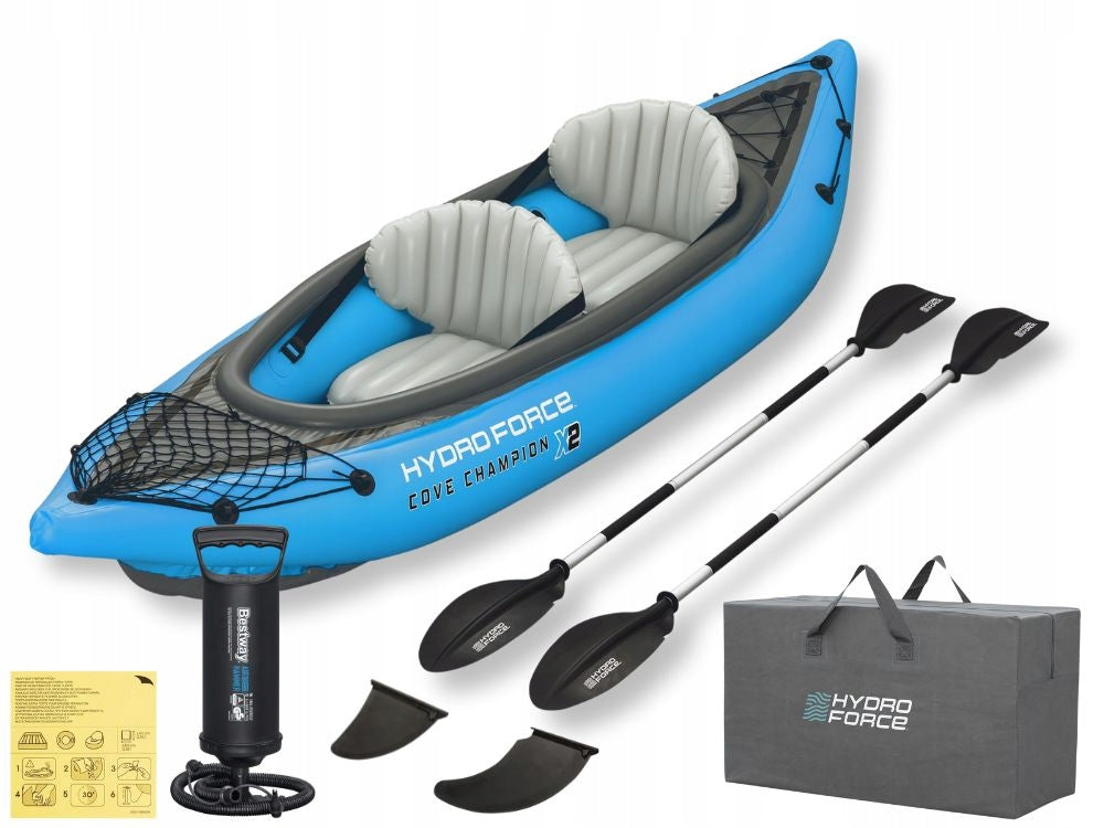Pripučiama dvivietė baidarė – Bestway Cove Champion X2 (Modelis 2025)